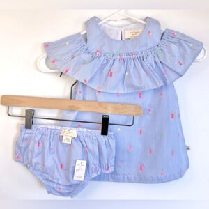 NWT Kate Spade “Skirt the Rules” Pinstripe Dress w/Bloomers IceCream & Popsicles